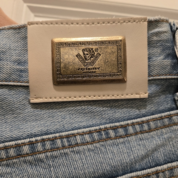 Vintage Y2K Jeans 32 Mid Rise Blue Pocket Medium Light Wash Cotton Straight Leg - Picture 10 of 12